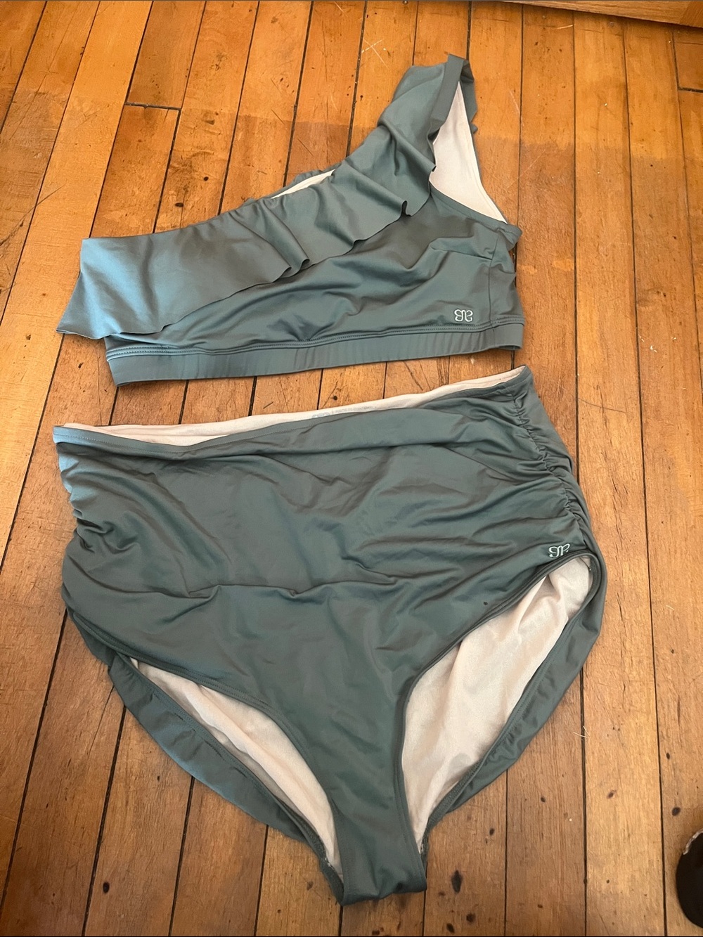 Albion high rise , one shoulder bikini